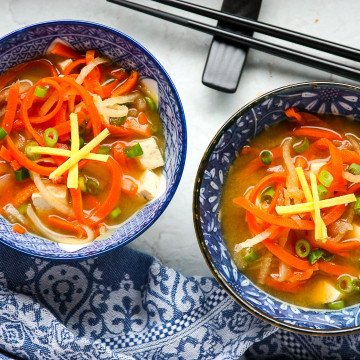 Two bowls of soup
