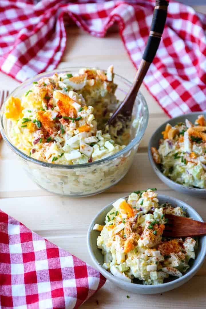 A bowl of food on a table